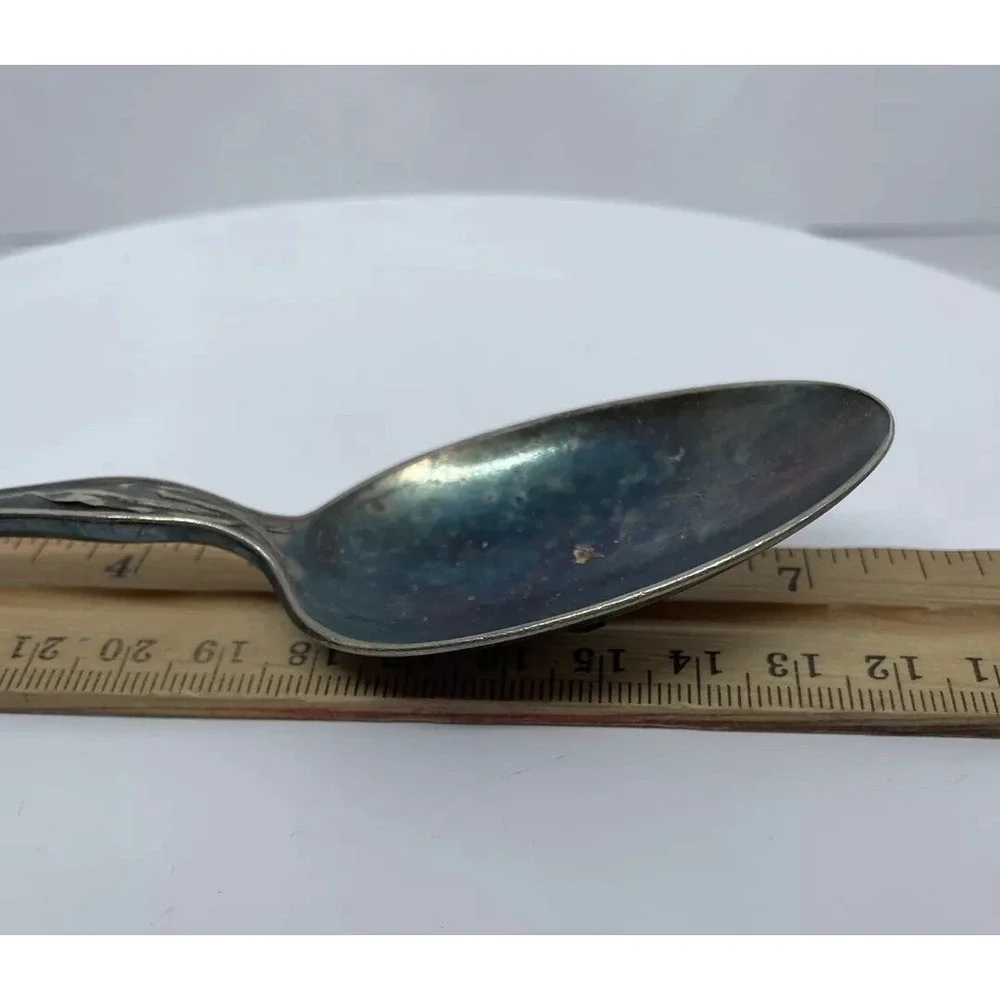 Vintage Wallace Antique Sterling Silver Plated Serving Spoon 71/4